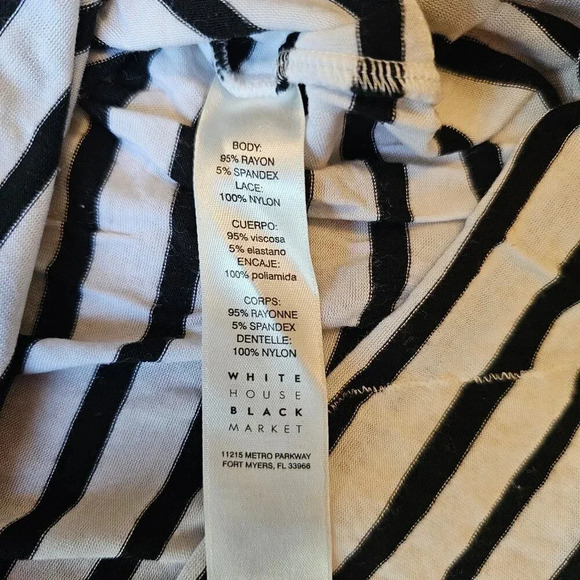 WHBM top stripes and lace size S - Picture 7 of 7